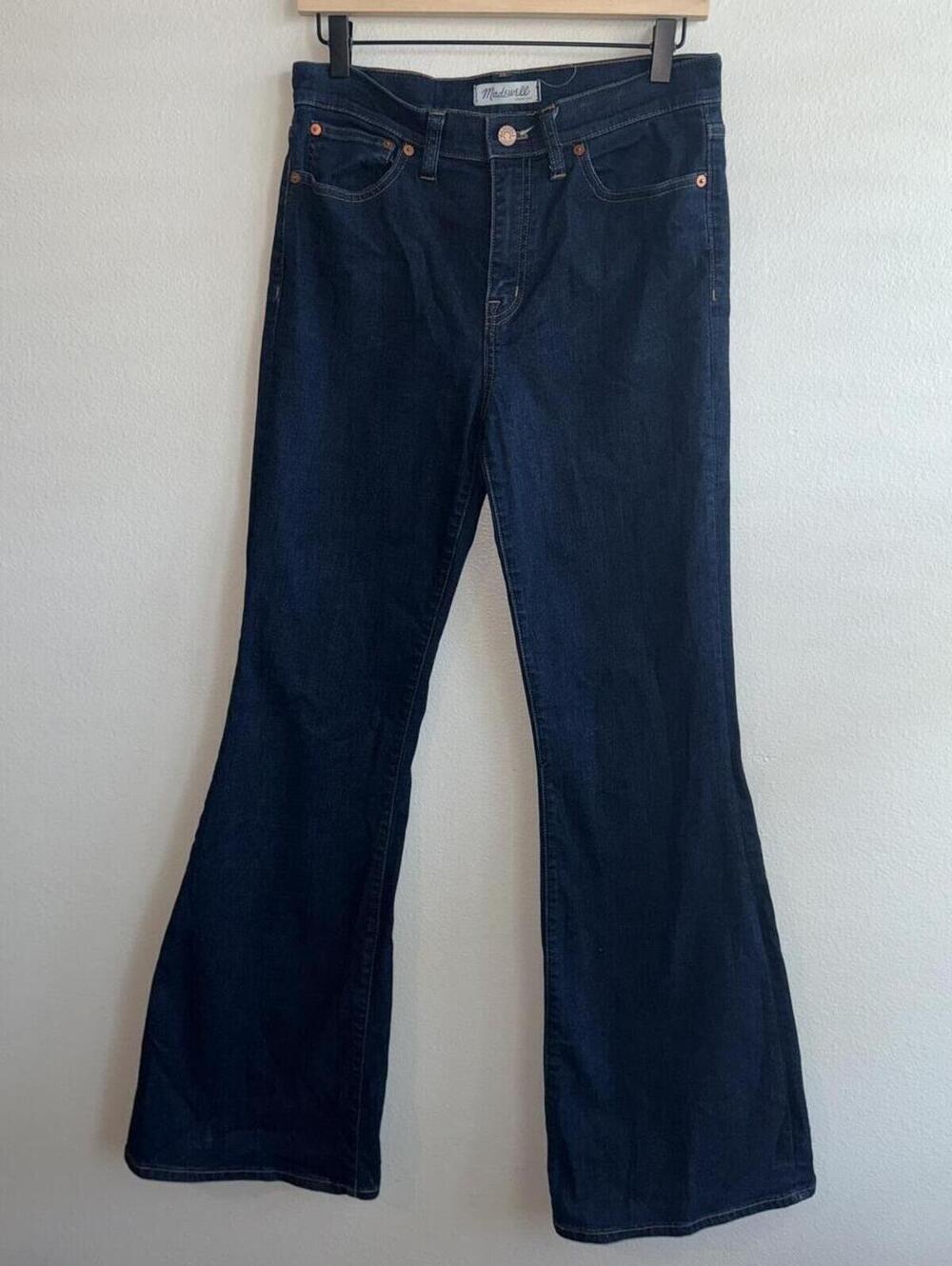 Madewell Flea Market Flare Jeans Size 28 Dark Wash High Rise Flare Denim